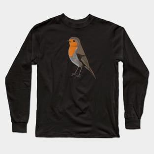 Robin Bird Watching Birding Ornithologist Gift Long Sleeve T-Shirt